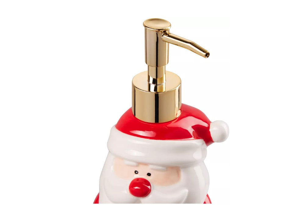 Diaqua Santa Claus Seifenspender – Keramik, Rot, Weiss, 390 ml