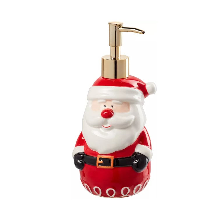 Diaqua Santa Claus Seifenspender – Keramik, Rot, Weiss, 390 ml