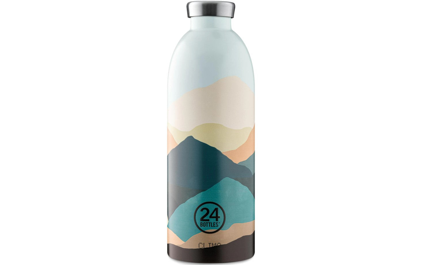 24Bottles Trinkflasche Clima – 8,5 dl – Edelstahl, isoliert, Schraubverschluss – Mountains