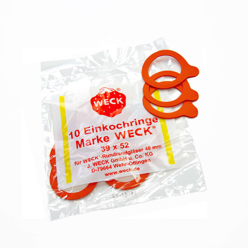 Weck Gummiringe Ø 4 cm, Gummi, Rot, 10 Stk.