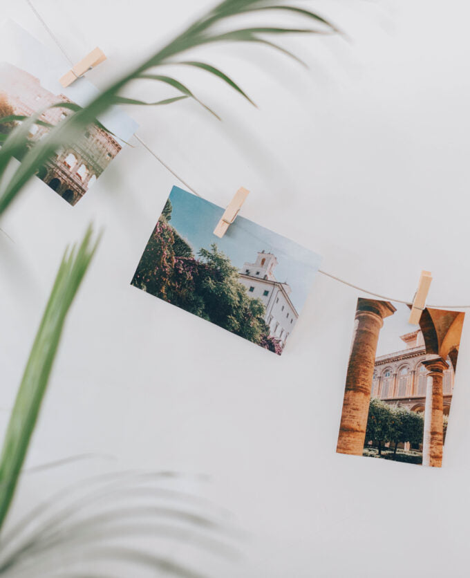 I am Creative Fotoseil – 1,4 m – 10 Holzklammern – Metall & Holz, mehrfarbig