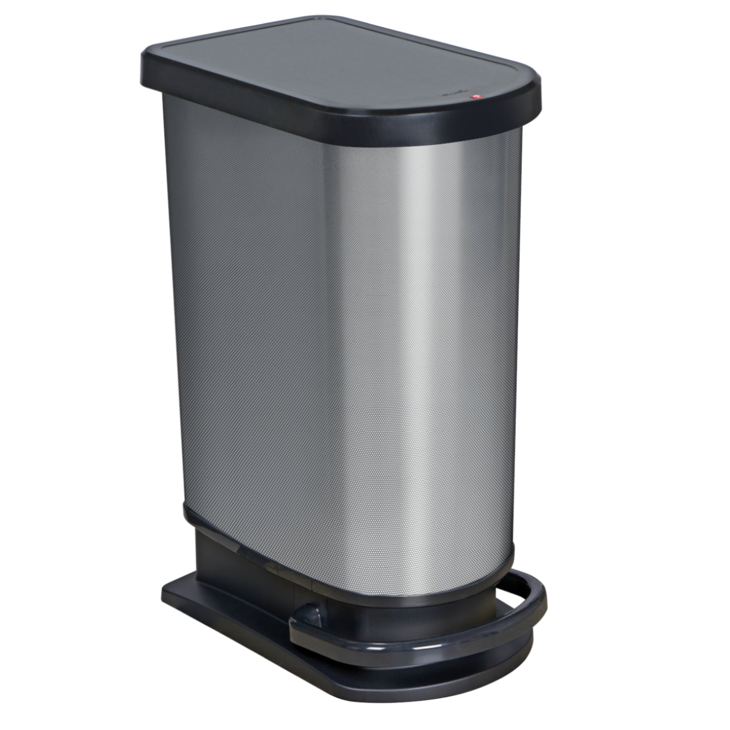 Rotho Abfallcontainer – 50 l – mit Deckel – Edelstahl – B × H × T 440 × 670 × 290 mm – BPA-frei