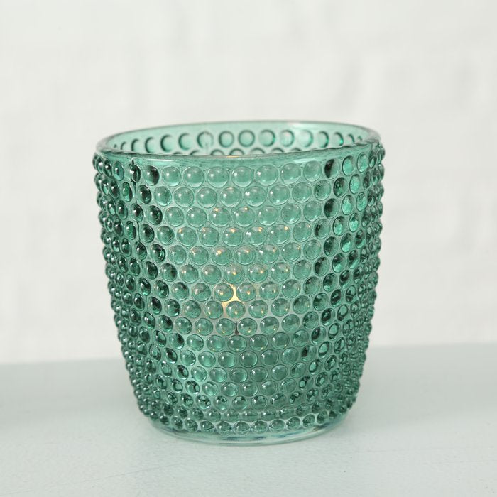 Boltze Marilu Windlicht – Glas, Grün – Ø 7,5 × 7,5 cm – 4-teilig
