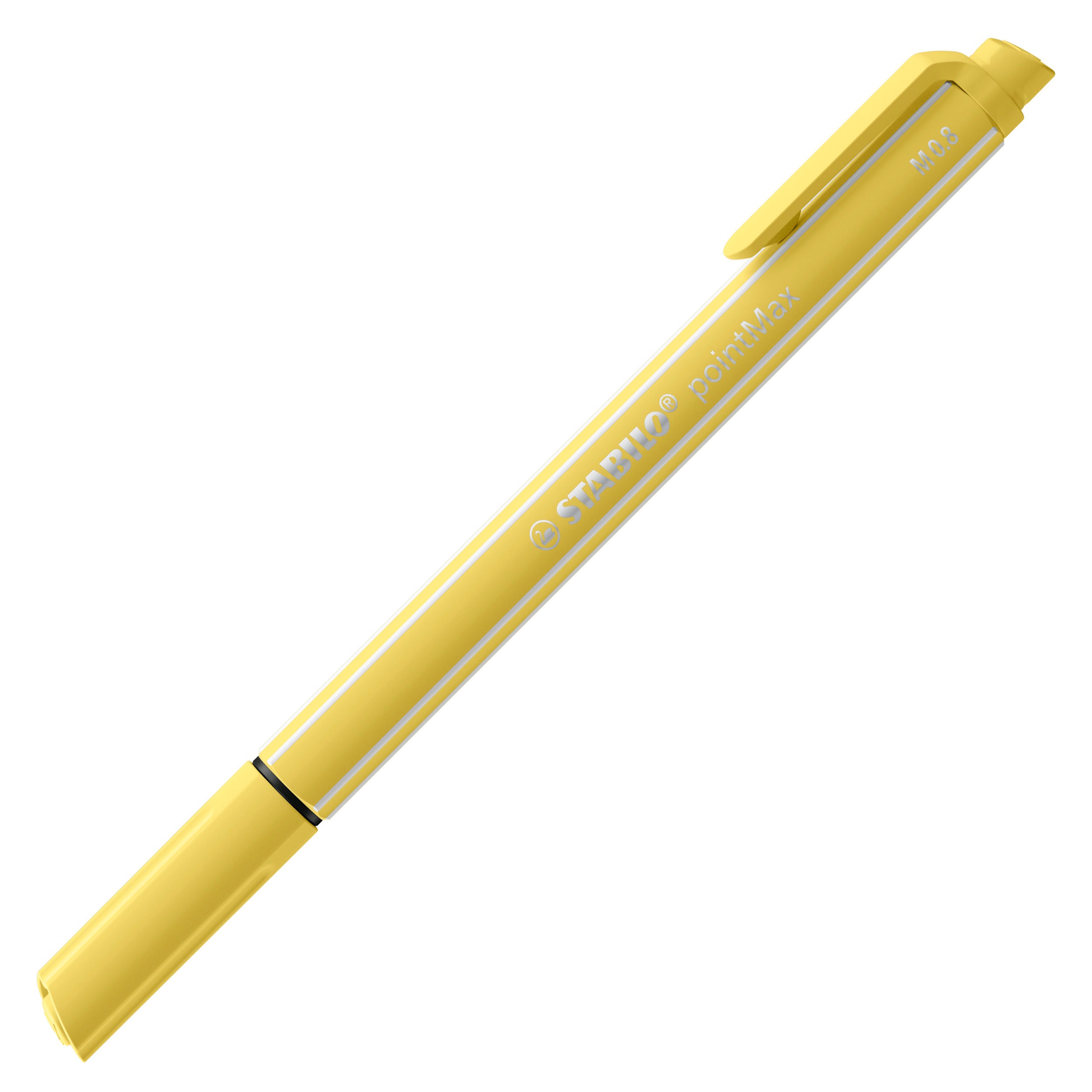 STABILO pointMax Fineliner – 0,8 mm, gelb, Cap-Off