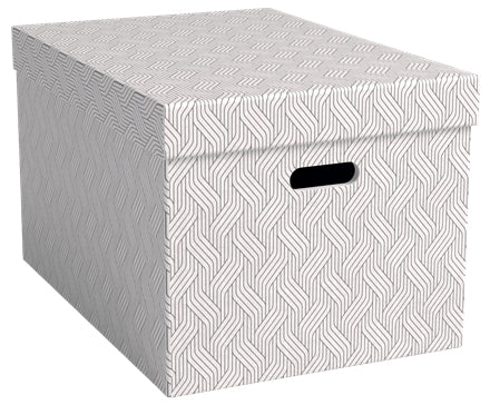 Leitz VON Aufbewahrungsbox 46 L – mit Deckel, 3 Stück, Weiss, Karton