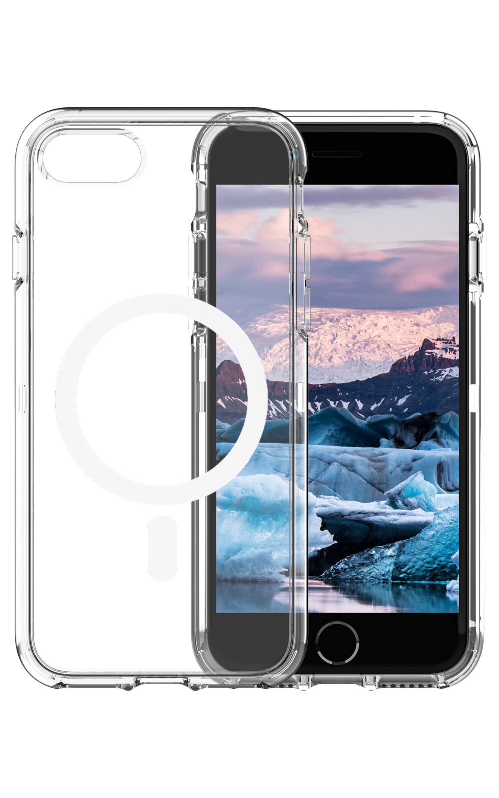 dbramante1928 Backcover – für Apple iPhone SE/8, Recycling-Kunststoff, transparent, bis 3 m sturzsicher