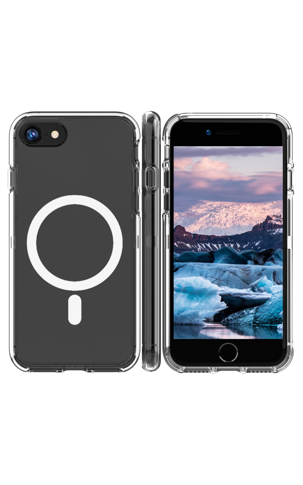 dbramante1928 Backcover – für Apple iPhone SE/8, Recycling-Kunststoff, transparent, bis 3 m sturzsicher