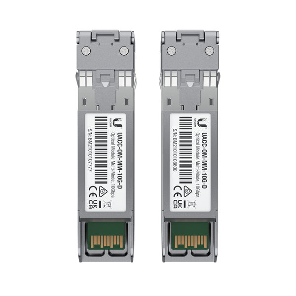 Ubiquiti UACC-OM-MM-10G-D-2 SFP-Transceiver – 10 Gbit/s, Multimode, LC, 850 nm, 300 m – Silber