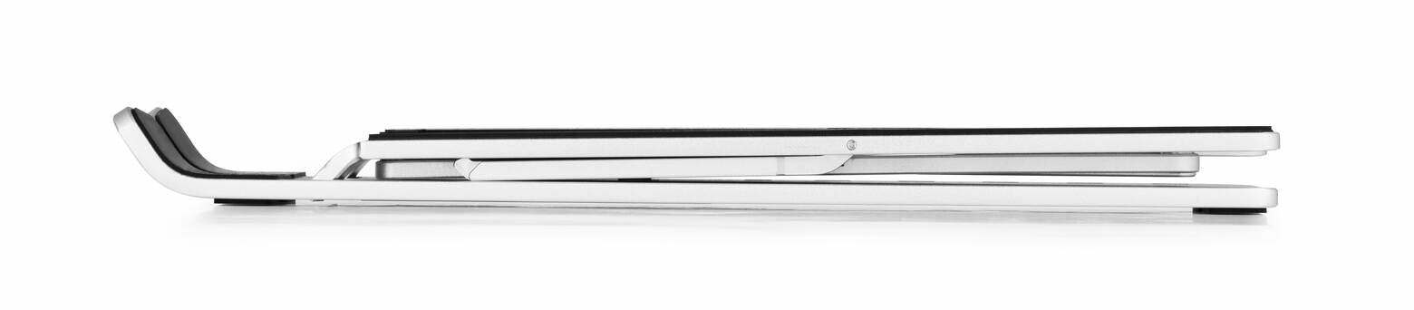 Durable Tablet-/Notebookhalter – für Notebooks und Tablets bis 15", Aluminium, Silber Metallic