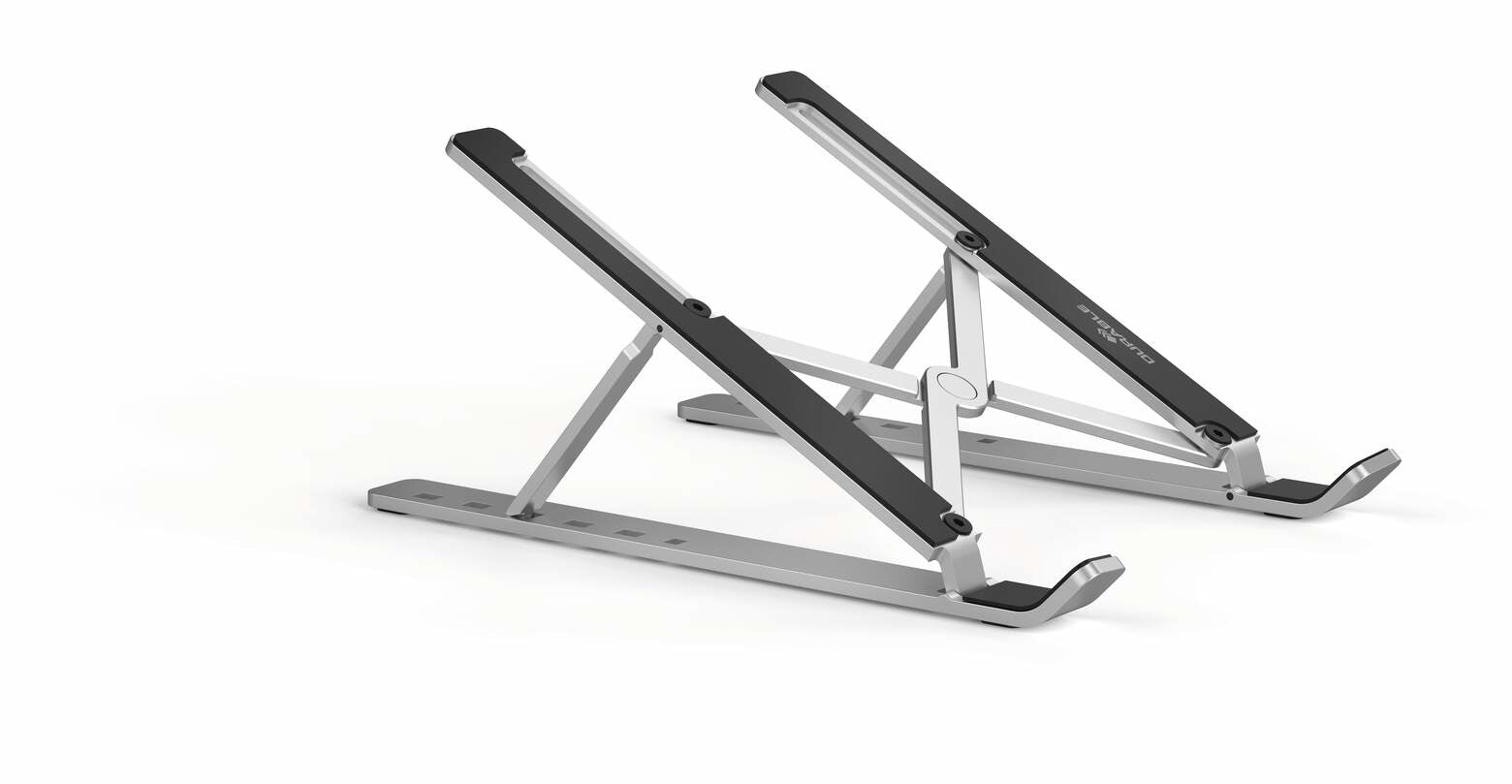 Durable Tablet-/Notebookhalter – für Notebooks und Tablets bis 15", Aluminium, Silber Metallic