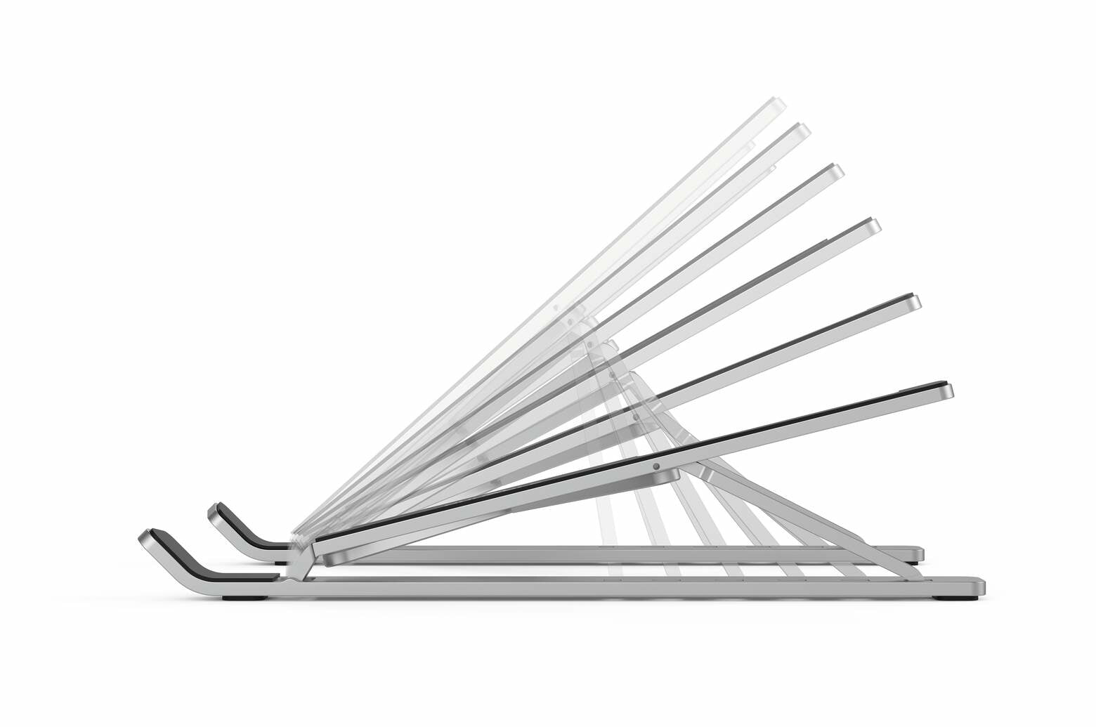 Durable Tablet-/Notebookhalter – für Notebooks und Tablets bis 15", Aluminium, Silber Metallic
