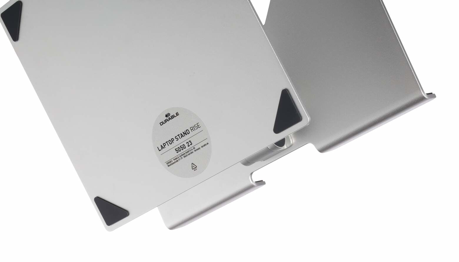 Durable Tablet-/Notebookhalter – für Notebooks und Tablets 10–17", Aluminium, silber metallic