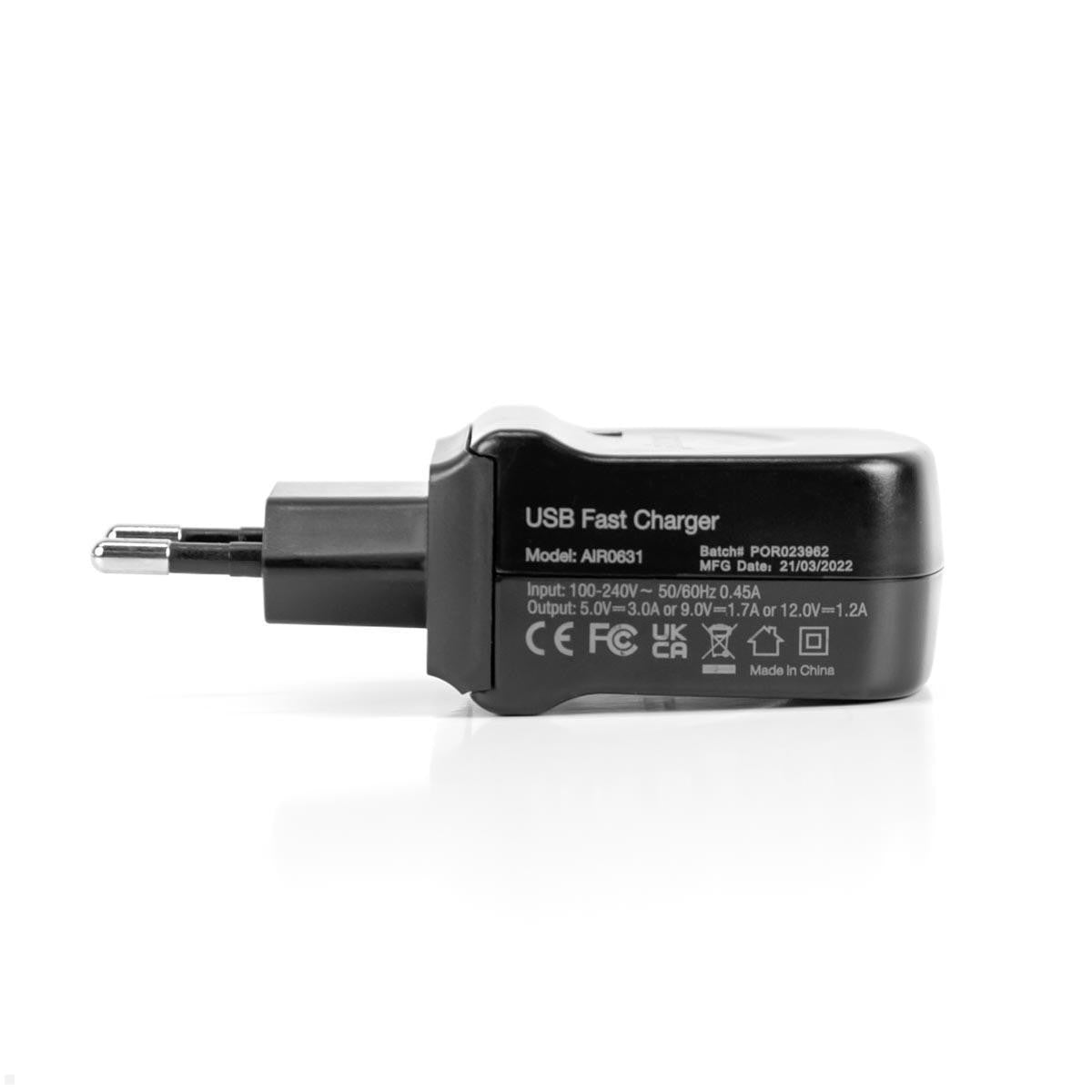 Bachmann 934.909 USB-Ladegerät 15 W – USB-C×1, EU-Stecker (Typ C) – für Bachmann AirCharge 934.004 – schwarz