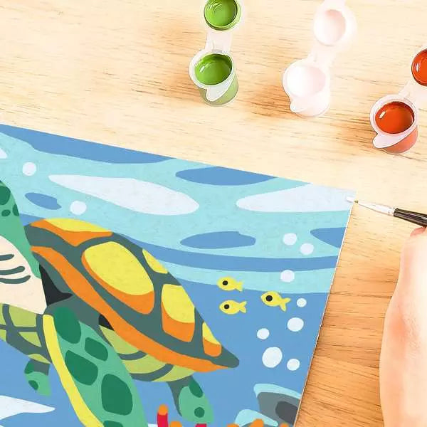 Ravensburger CreArt – Malen-nach-Zahlen-Set – Meeresschildkröte – 15 Farben – ab 9 Jahren