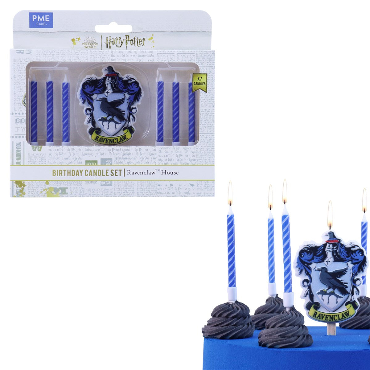 PME Geburtstagskerzen Harry Potter Ravenclaw – Grün – 7,0 cm – Kunststoff – 7 Stk