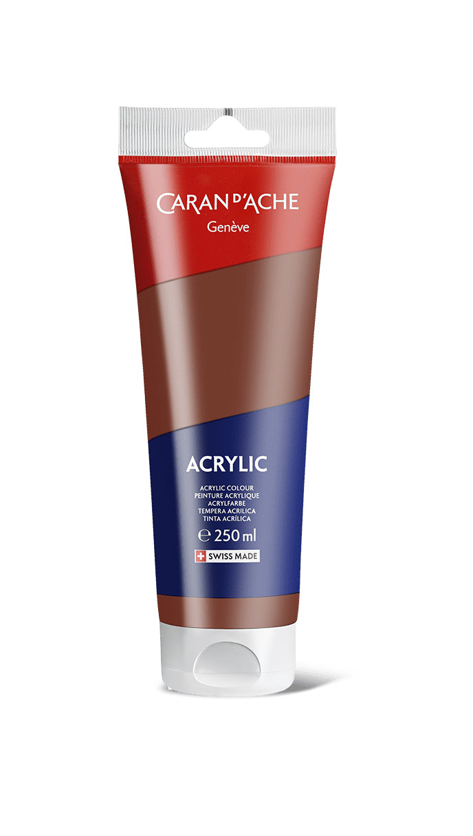 Caran d-Ache Acrylfarbe – Siena Gebrannt, 250 ml, für Leinwand, Textilien & Papier