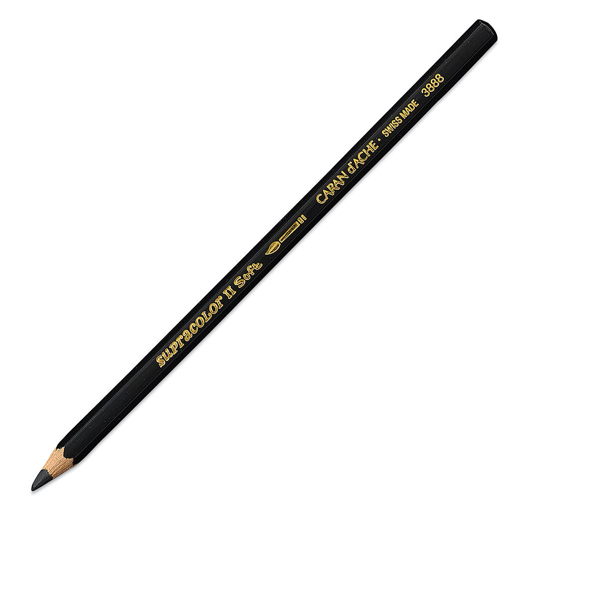 Caran d-Ache Caran d'Ache Aquarellfarbstift Supracolor Soft – Schwarz, im Metalletui, Ø 3,8 mm, FSC