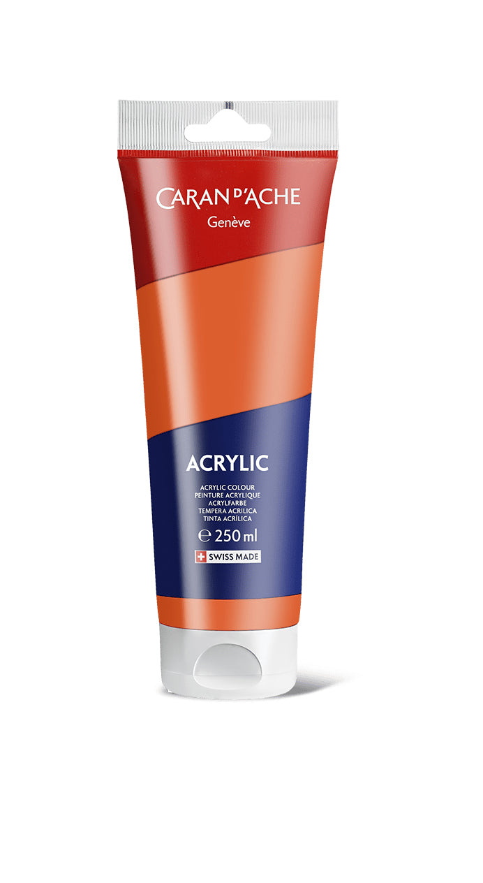 Caran d-Ache Caran d'Ache – Acrylfarbe – Rotorange, 250 ml