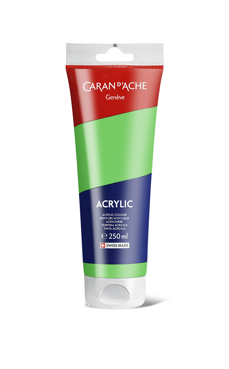 Caran d-Ache Caran d'Ache – Acrylfarbe – Brillantgrün, 250 ml, für Leinwand, Stoff & Papier