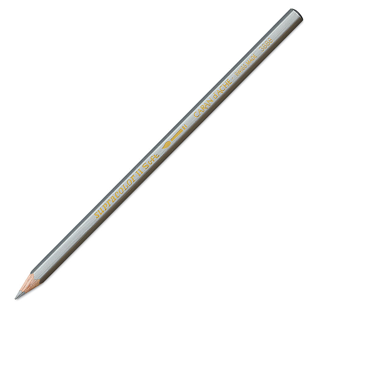 Caran d-Ache Caran d'Ache Aquarellfarbstift Supracolor Soft – silber, im Metalletui, Ø 3,8 mm, FSC