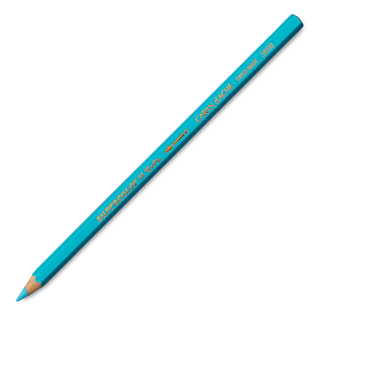 Caran d-Ache Caran d'Ache Aquarellfarbstift Supracolor Soft – türkisblau, im Metalletui, Ø 3,8 mm, FSC
