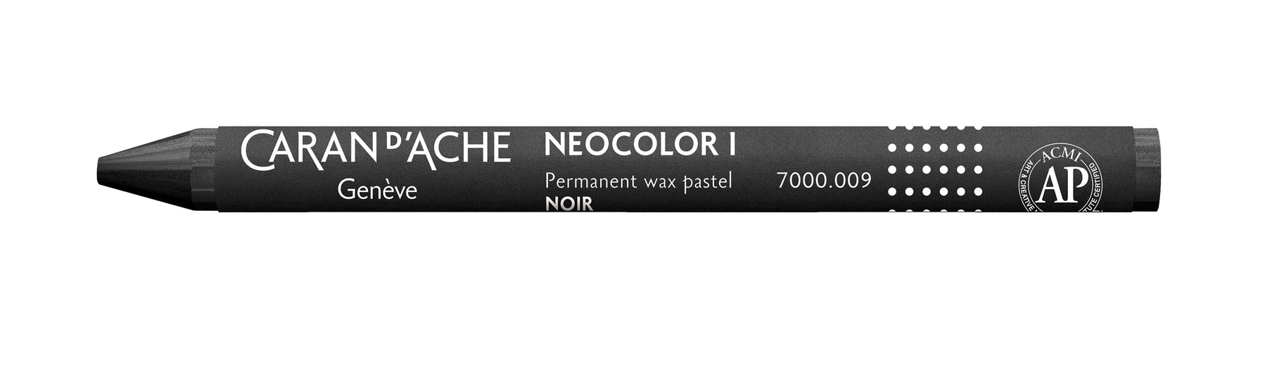 Caran d-Ache Caran d'Ache Neocolor Wachsmalkreide – Schwarz, Ø 9 × 100 mm, wasserfest, lichtbeständig