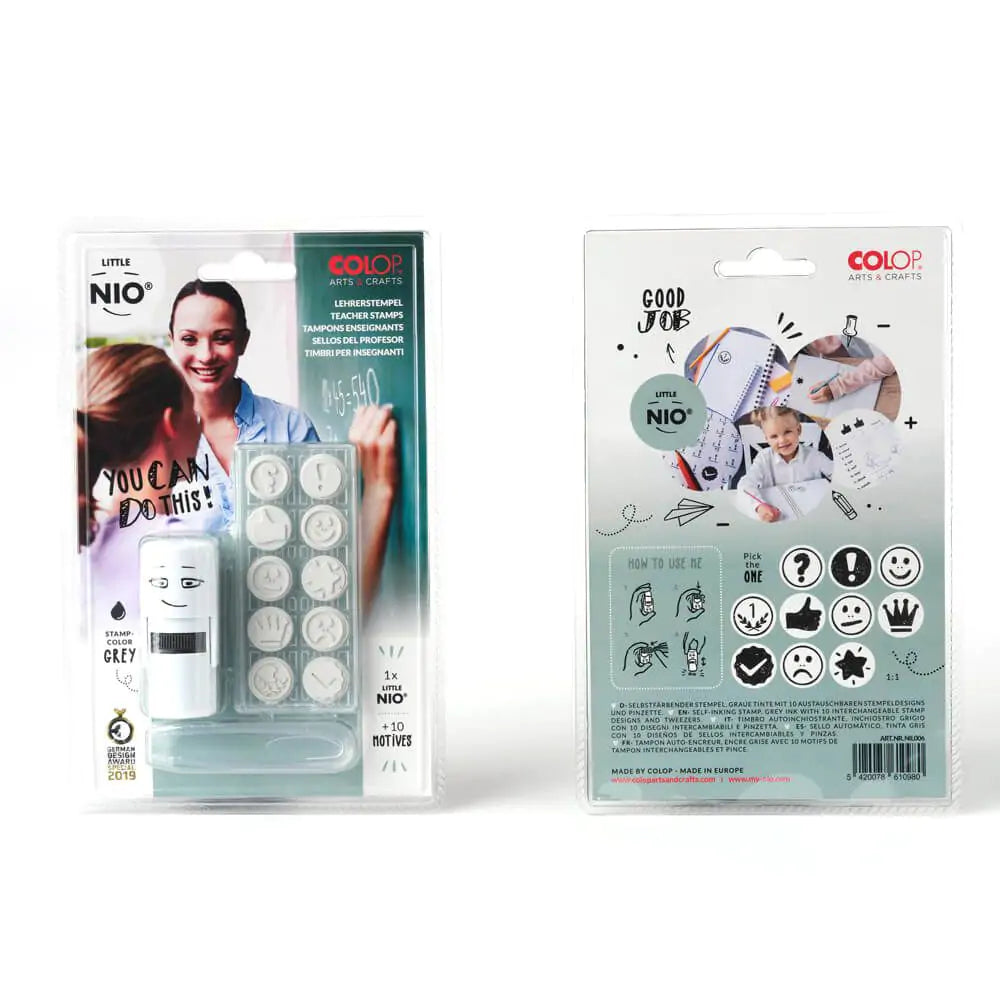 Colop Little NIO – Motivstempel, Motiv Lehrer – Grau