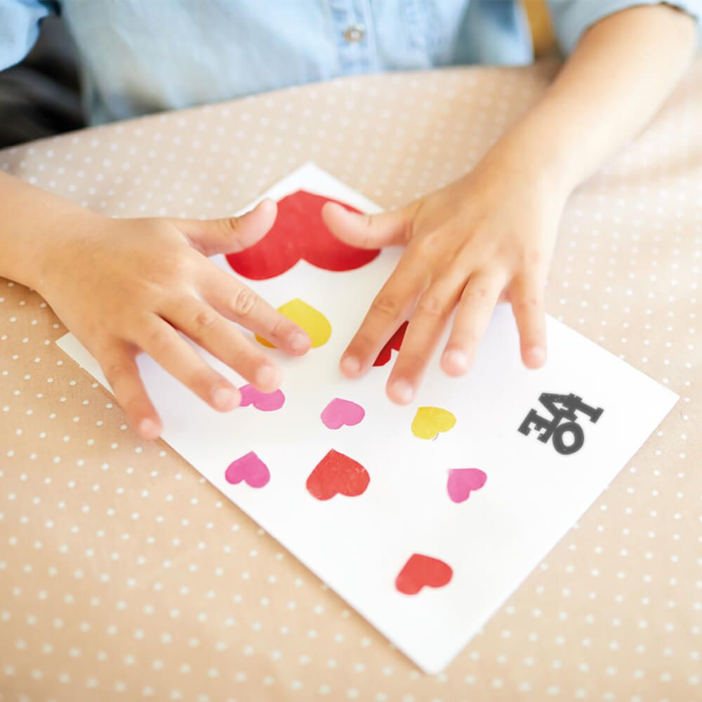 Colop Little NIO – Motivstempel, Motiv Liebe – Grau, Set mit 10 austauschbaren Stempelplatten