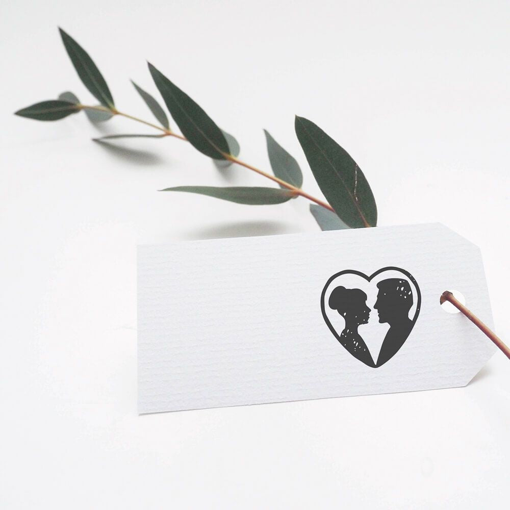 Colop Little NIO – Selbstfärbender Motivstempel, Motiv Handmade Hochzeit – Grau