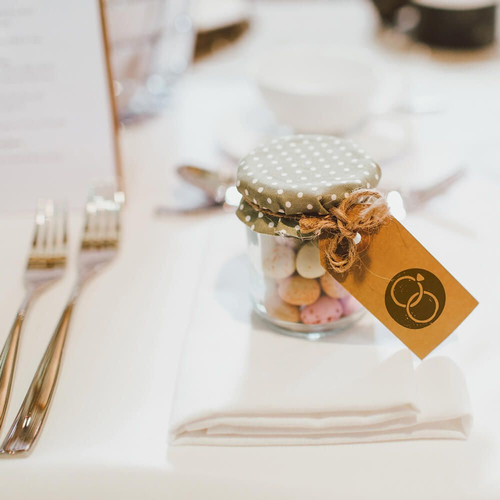 Colop Little NIO – Selbstfärbender Motivstempel, Motiv Handmade Hochzeit – Grau