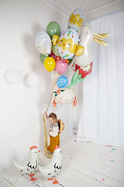 PartyDeco Folienballon Schaf – Mehrfarbig – 87 × 57,5 cm – Folie – 1 Stk