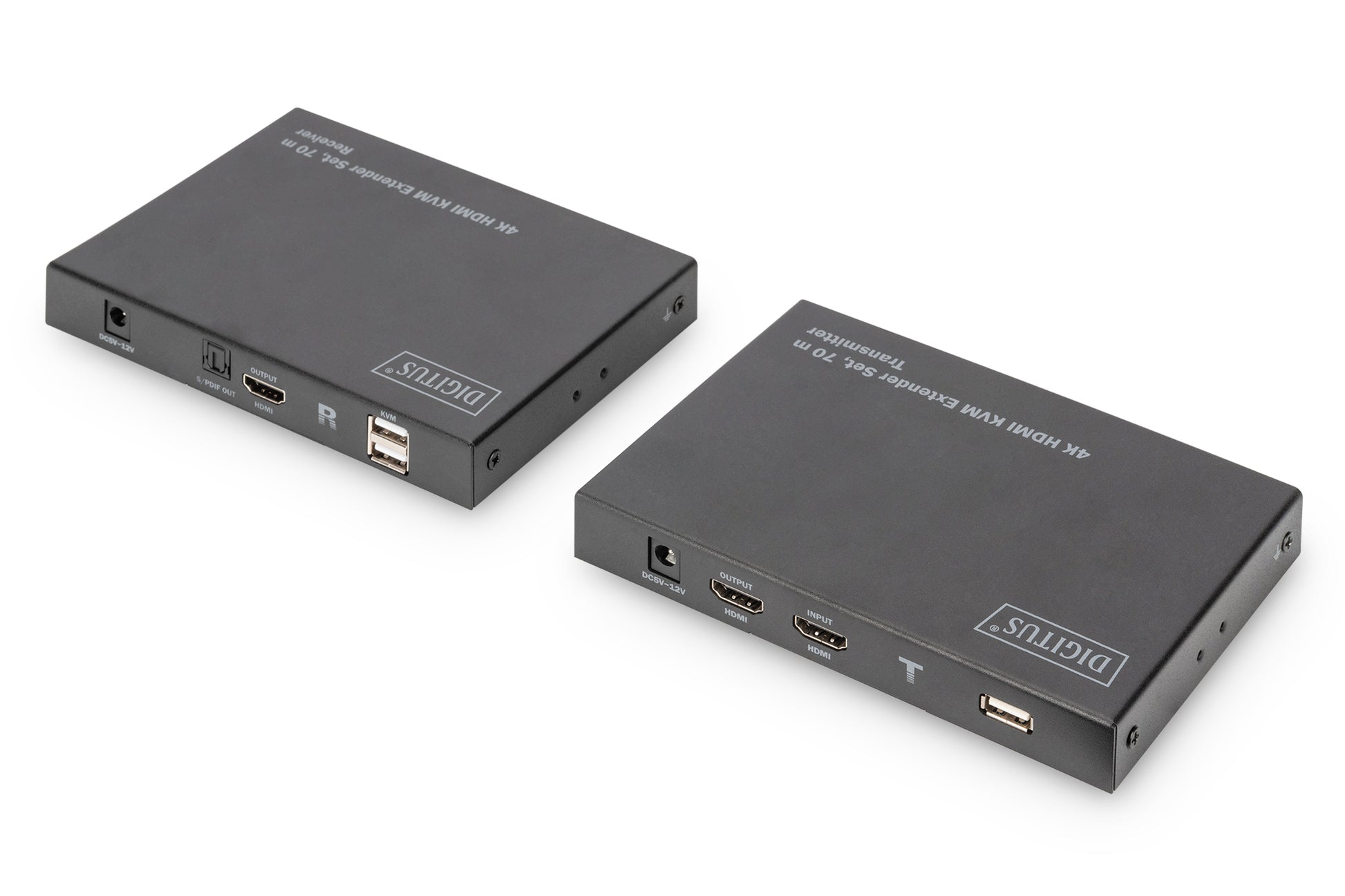 Digitus HDMI KVM-Extender-Set über Cat6/7/8, bis 70 m, 4K (3840 × 2160), 18 Gbit/s