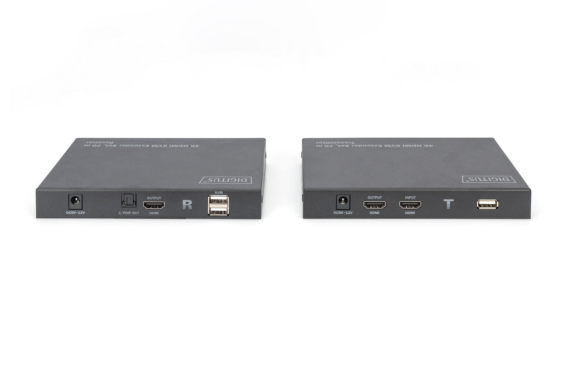 Digitus HDMI KVM-Extender-Set über Cat6/7/8, bis 70 m, 4K (3840 × 2160), 18 Gbit/s