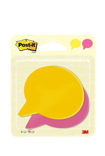 3M Haftnotizen – 71×73 mm – Sprechblase – sortiert, 2×75 Blatt, PEFC