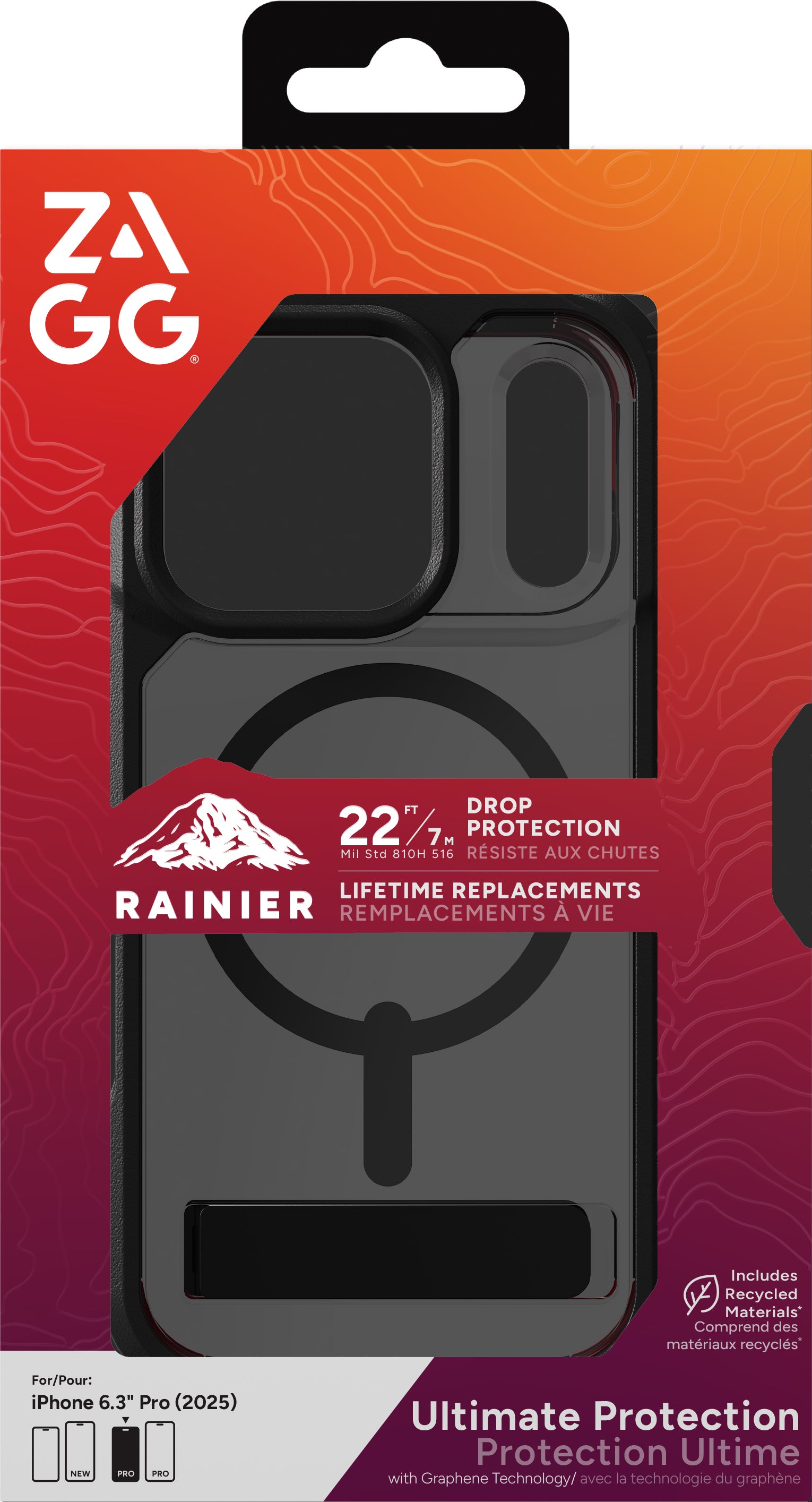 ZAGG Backcover Rainier Snap – für Apple iPhone 17 – smoke schwarz