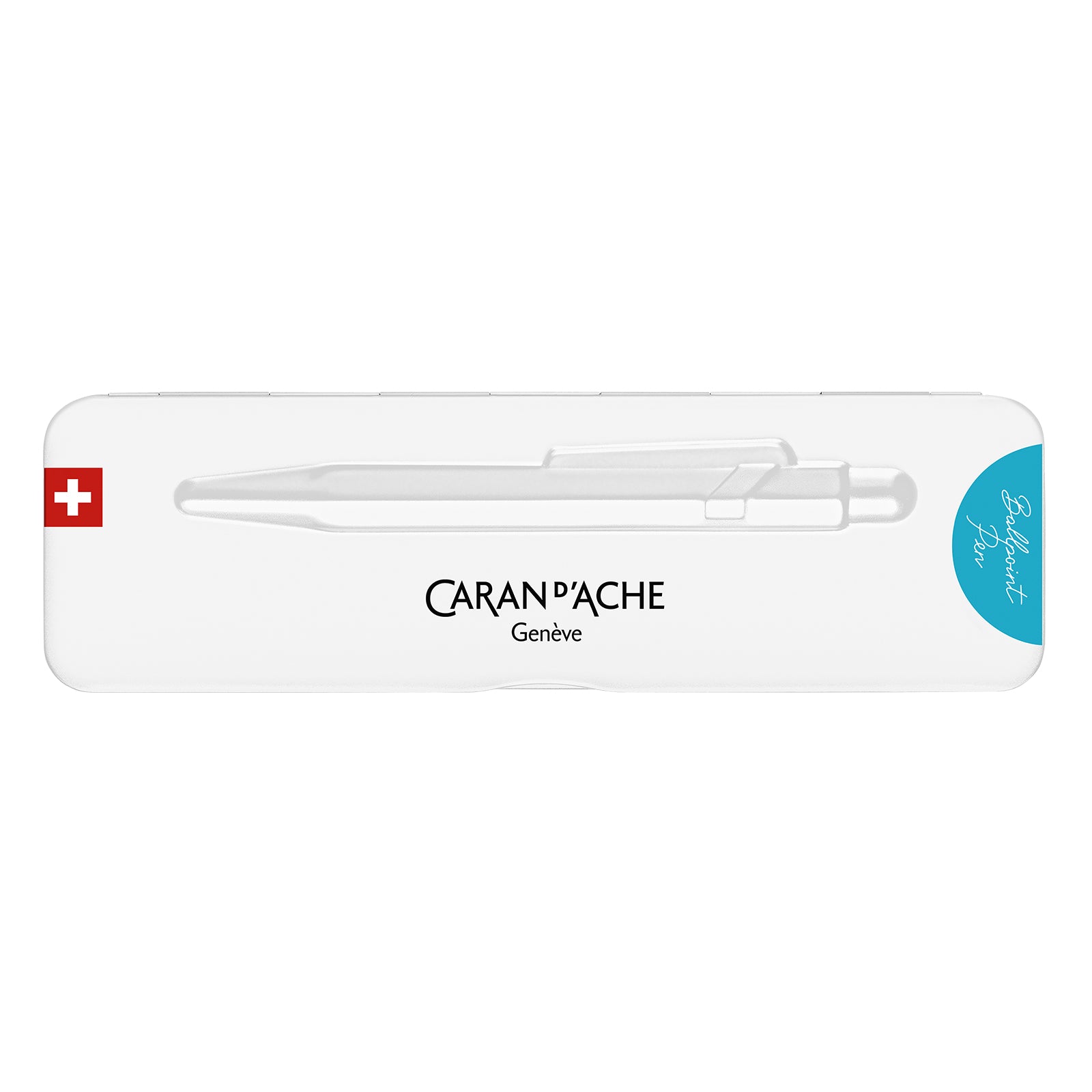 Caran d-Ache Kugelschreiber – türkisblau, Aluminium