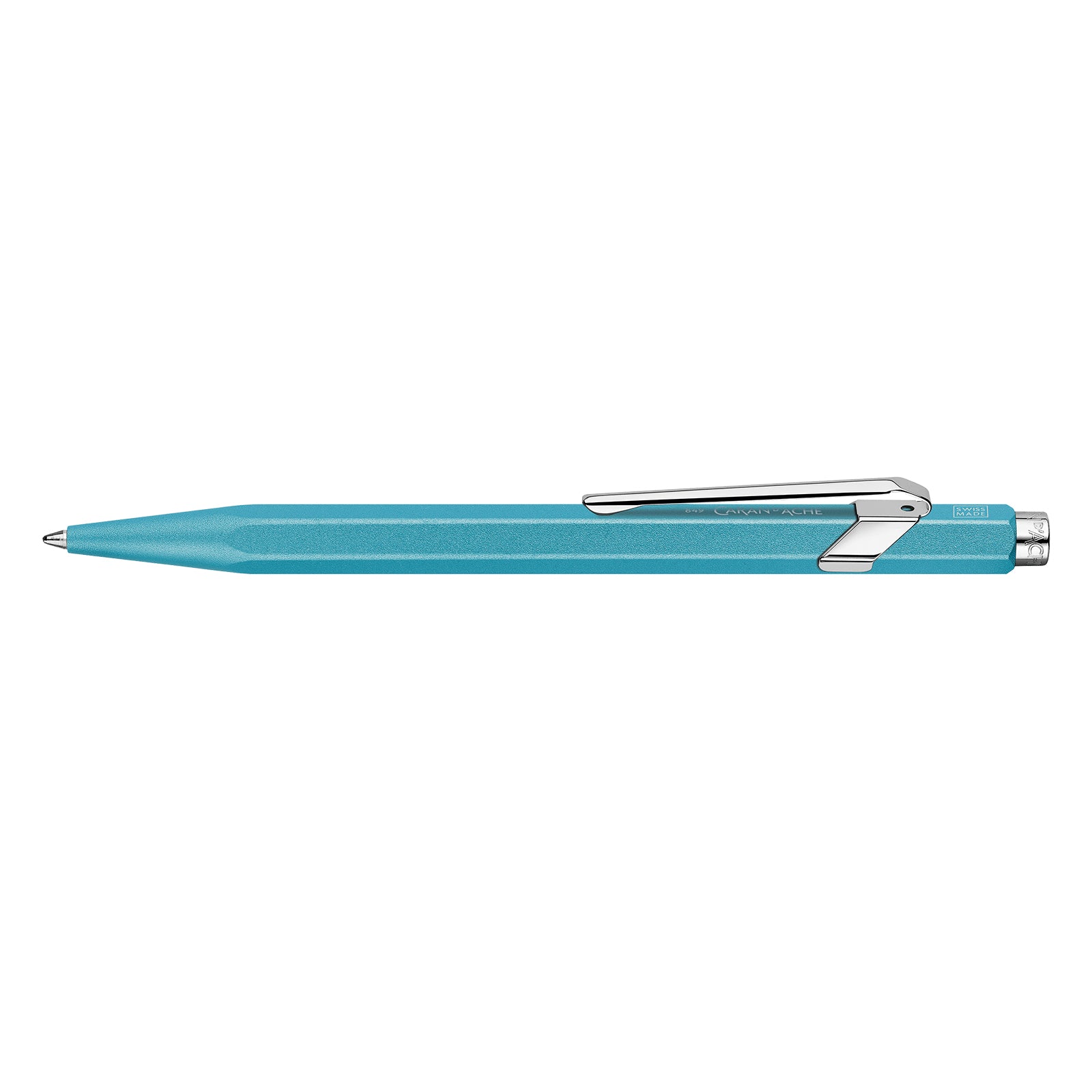 Caran d-Ache Kugelschreiber – türkisblau, Aluminium