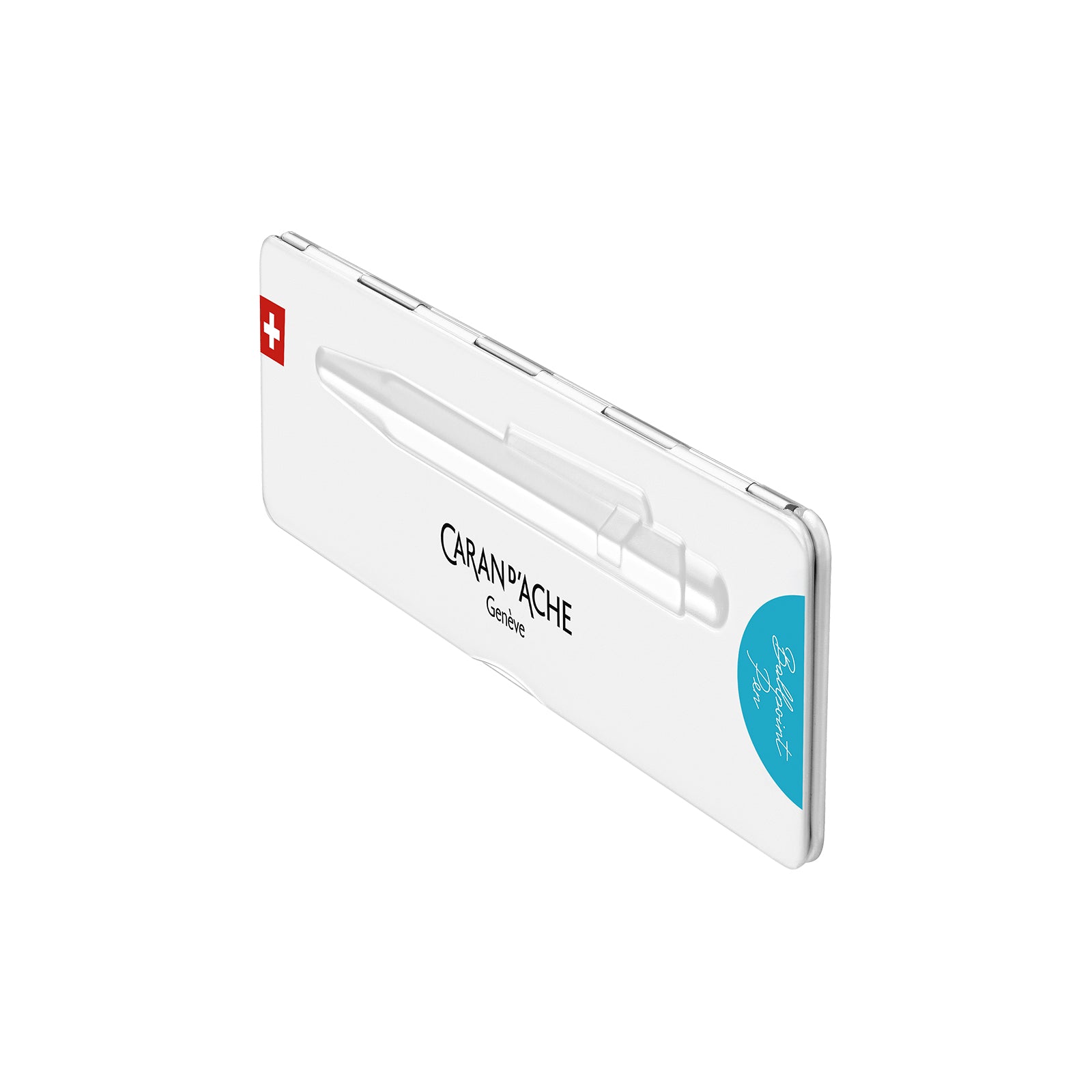 Caran d-Ache Kugelschreiber – türkisblau, Aluminium