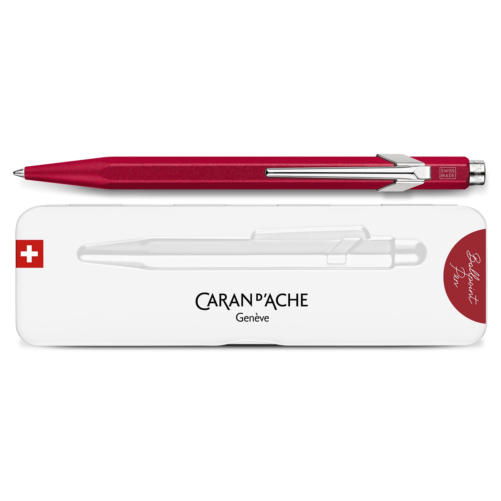 Caran d-Ache Caran d'Ache Kugelschreiber – Rot, Aluminium