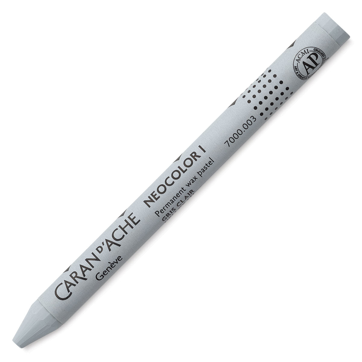 Caran d-Ache Caran d'Ache Wachsmalkreide – Hellgrau, Schaft aus Papier, Ø 9 × 100 mm, wasserfest, lichtbeständig
