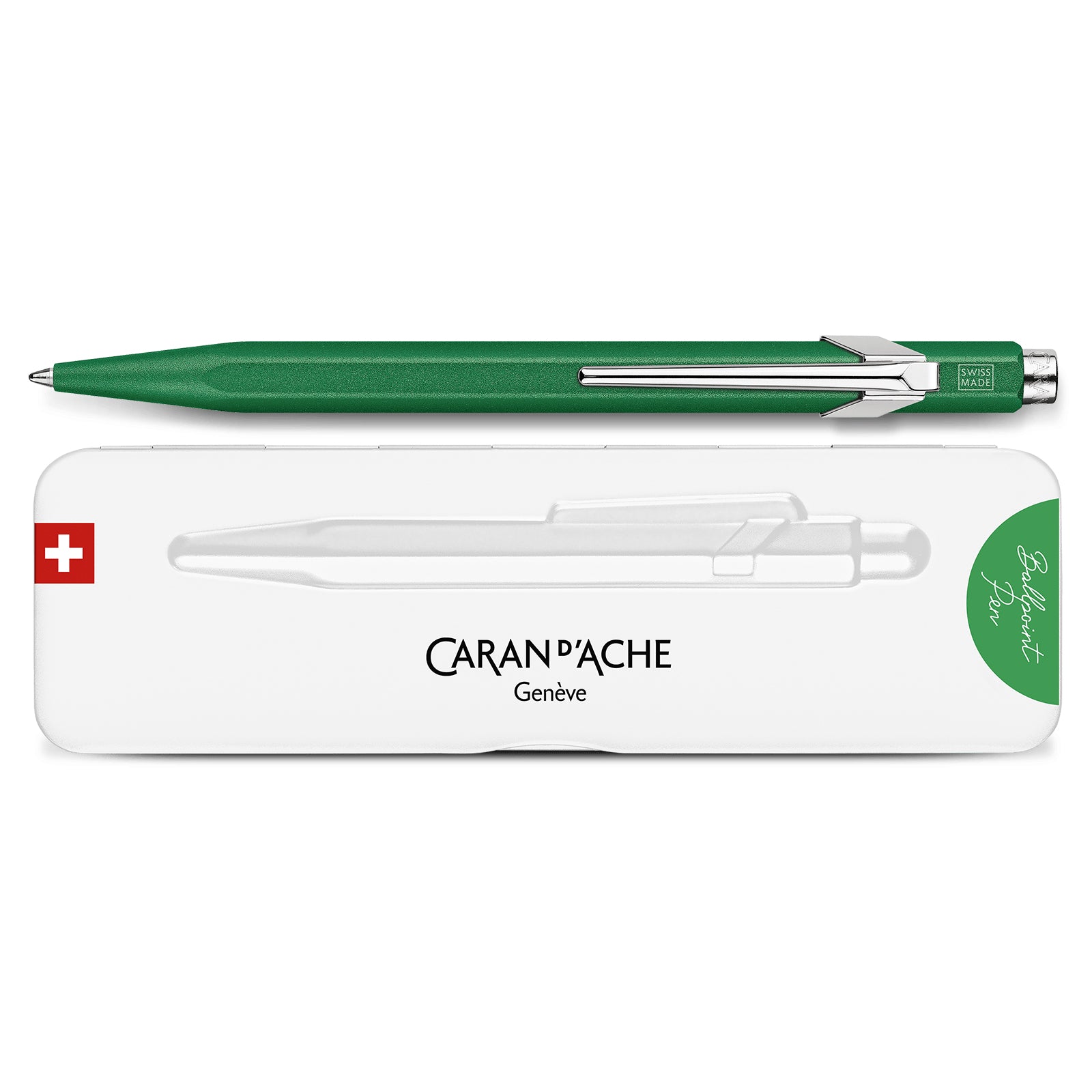 Caran d-Ache Kugelschreiber – Grün, Aluminium