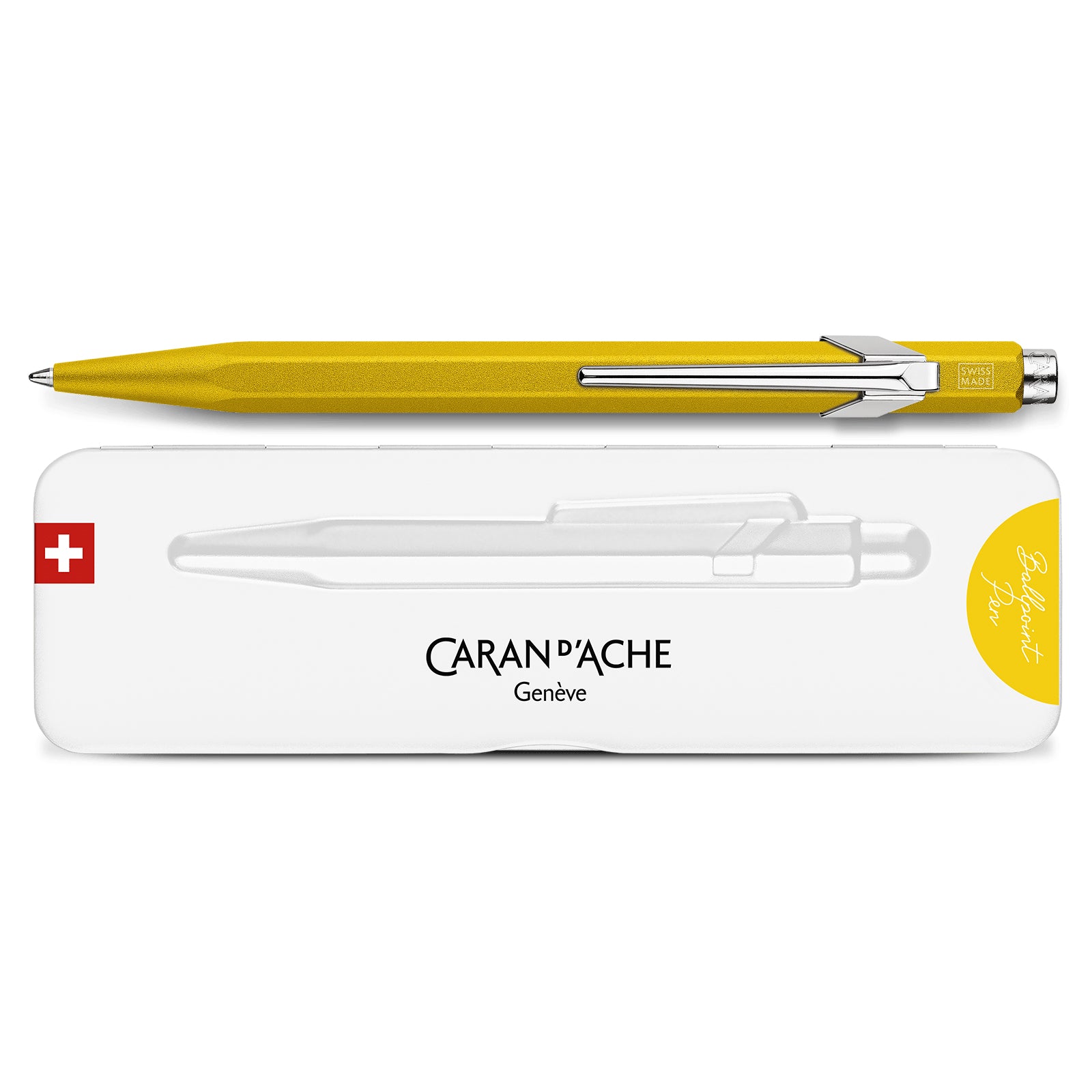 Caran d-Ache Kugelschreiber – Gelb, Aluminium