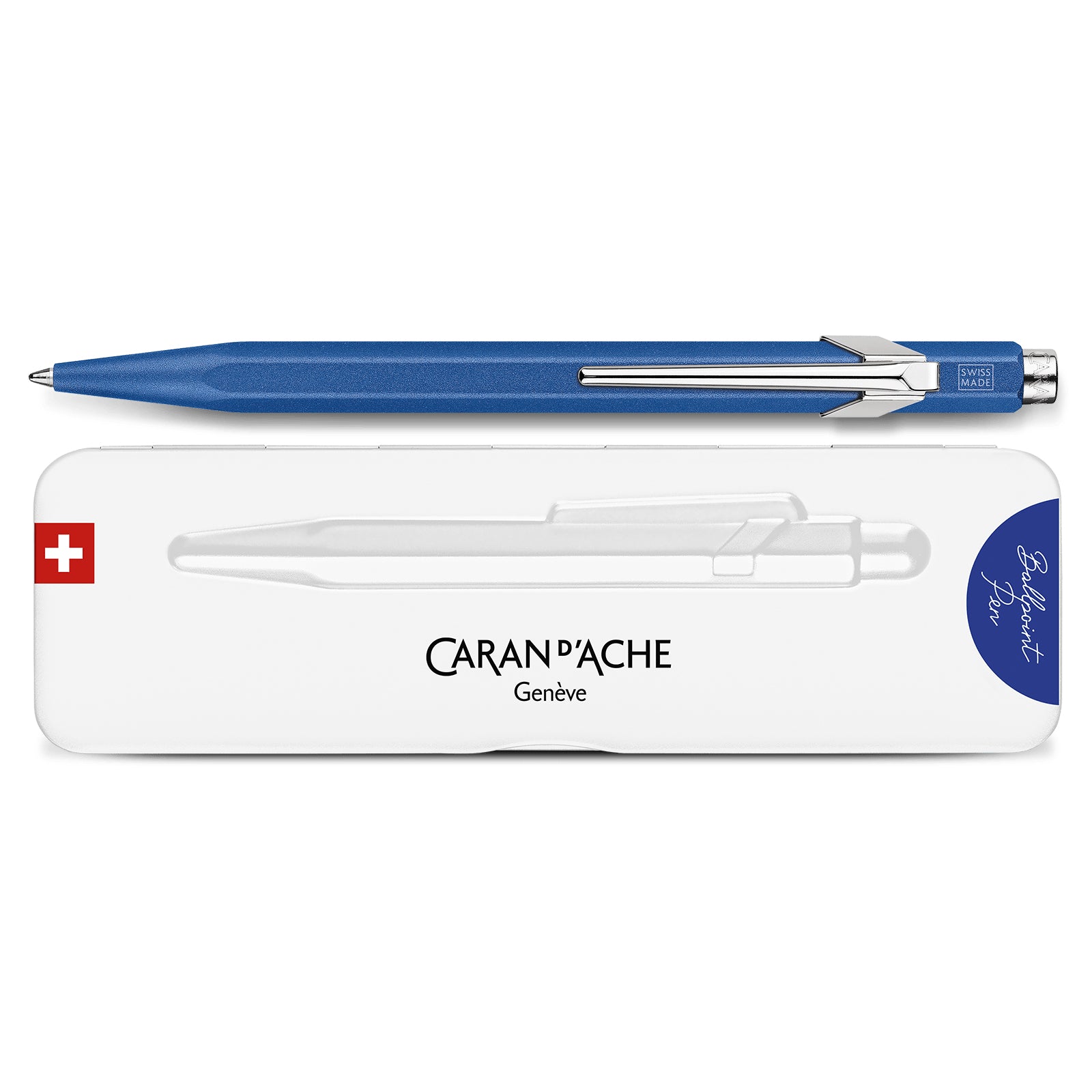 Caran d-Ache Caran d'Ache Kugelschreiber – Blau, Aluminium