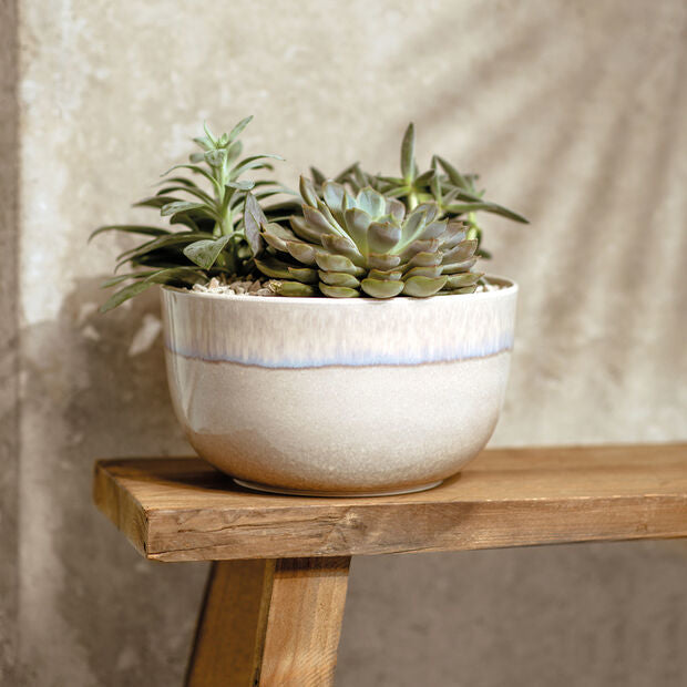 Villeroy & Boch Perlemor Sand Schüssel – 3 l, Porzellan, spülmaschinenfest, mikrowellenfest, 1 Stück