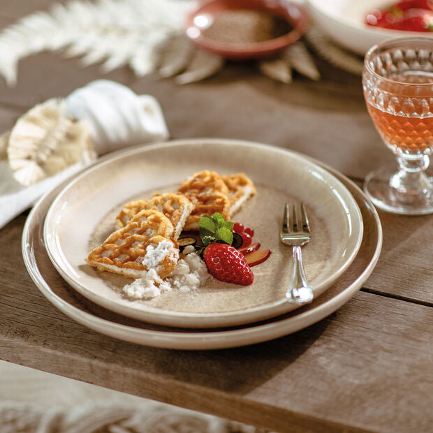 Villeroy & Boch Speiseteller – Porzellan, beige, spülmaschinenfest, mikrowellengeeignet, backofentauglich
