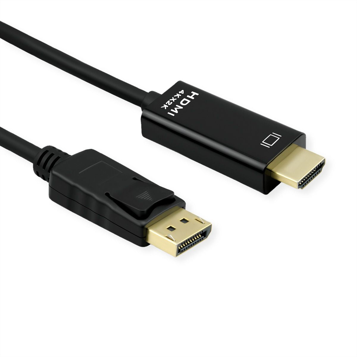 ROLINE DisplayPort auf HDMI Kabel DP 1.2 4K 60 Hz – 1 m – für Geräte mit DisplayPort-Anschluss