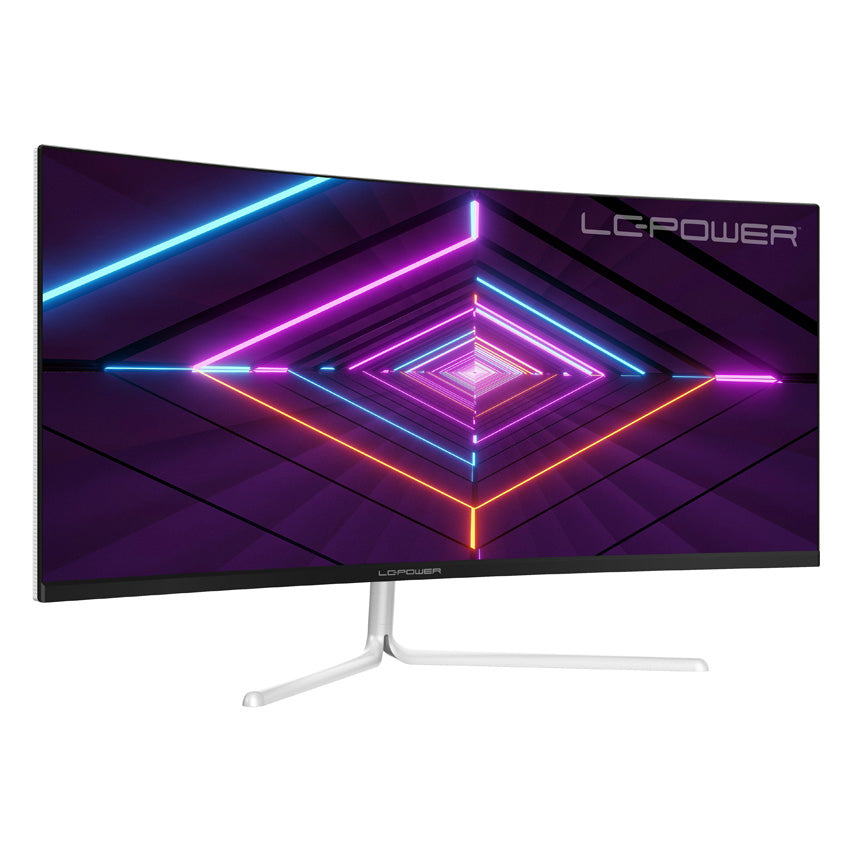 LC-Power LC-M34-UWQHD-100-C-V3 – Monitor, 34", VA, 120 Hz, 300 cd/m², Gebogen, VESA 75 × 75, Weiss