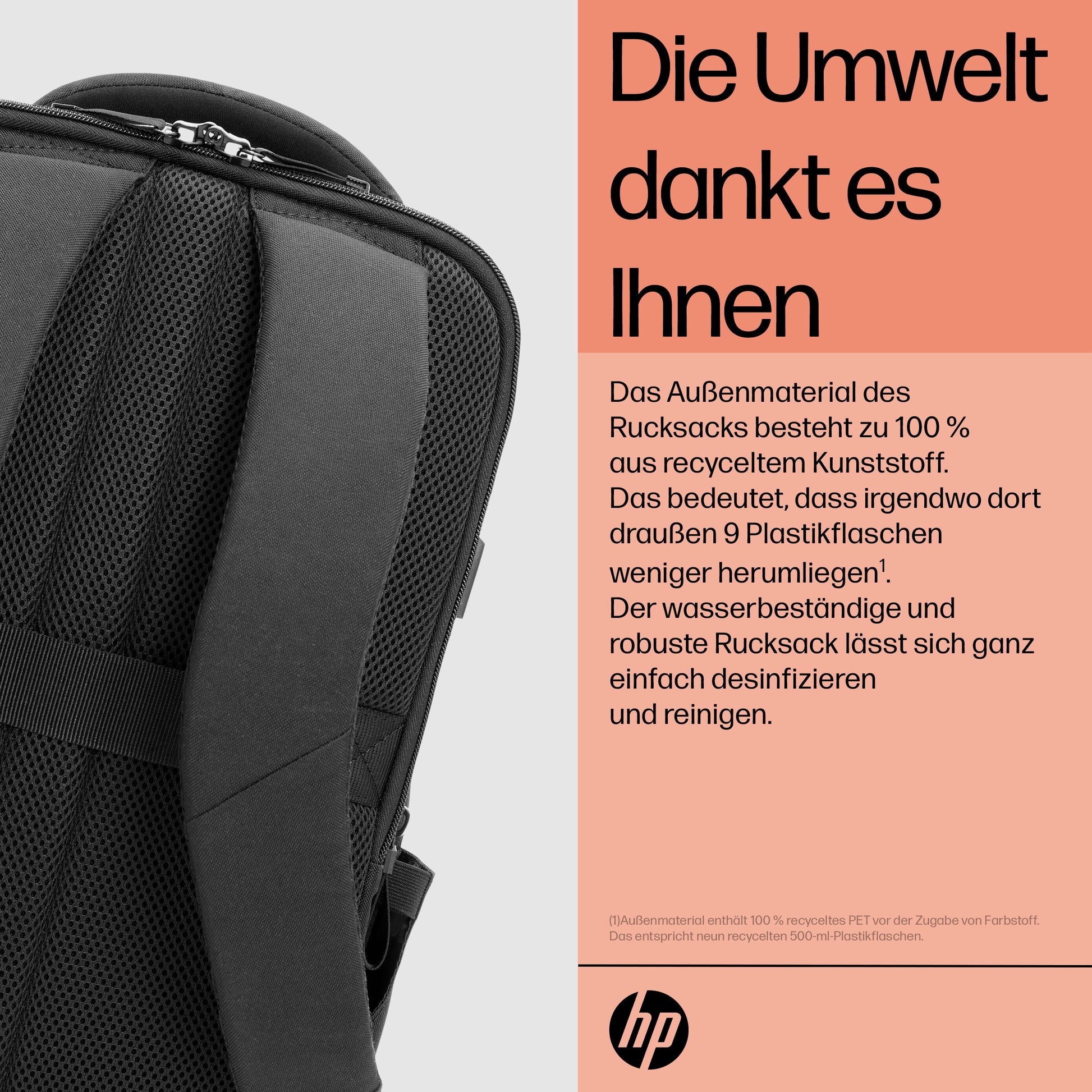 HP Renew Executive Notebook-Rucksack bis 16" – Schwarz