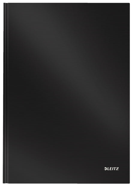 Leitz Notizbuch – A4 – 80 Blatt – 90 g/m² – Hardcover, Fadenbindung, laminierte Oberfläche, schwarz, FSC