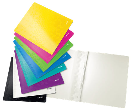 Leitz WOW Schnellhefter für A4, Karton, schwarz – bis 250 Blatt – 1 Stück